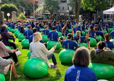 Drumming Experience with 130 Manulife Employees