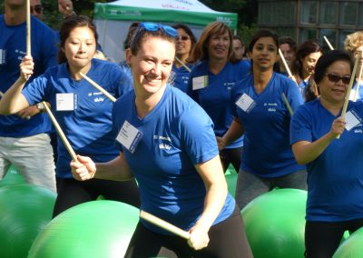 Drumming Activity with Manulife employees