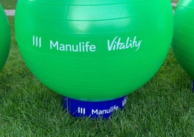 Manulife customized exercise ball and stand
